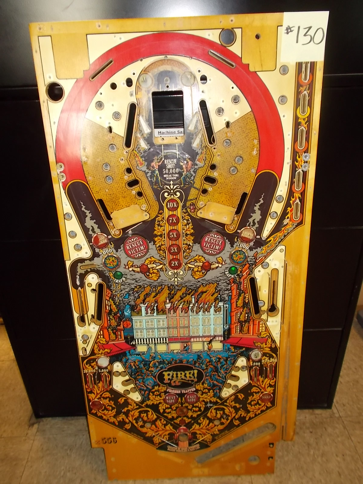 Fire! Pinball Machine Game Playfield 130 for sale COINOP PARTS ETC